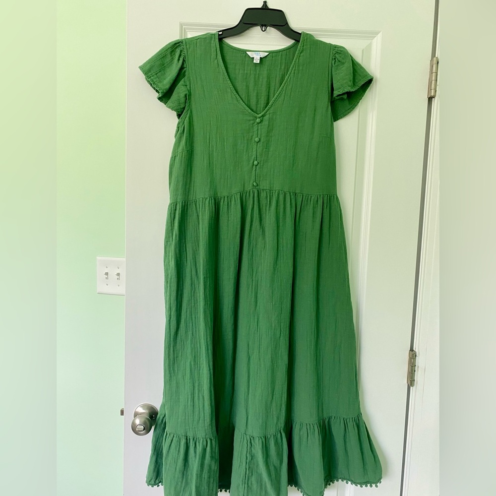Time and Tru green dress lg(12-14)